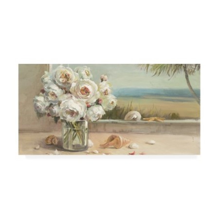 Danhui Nai 'Coastal Roses Crop' Canvas Art,16x32